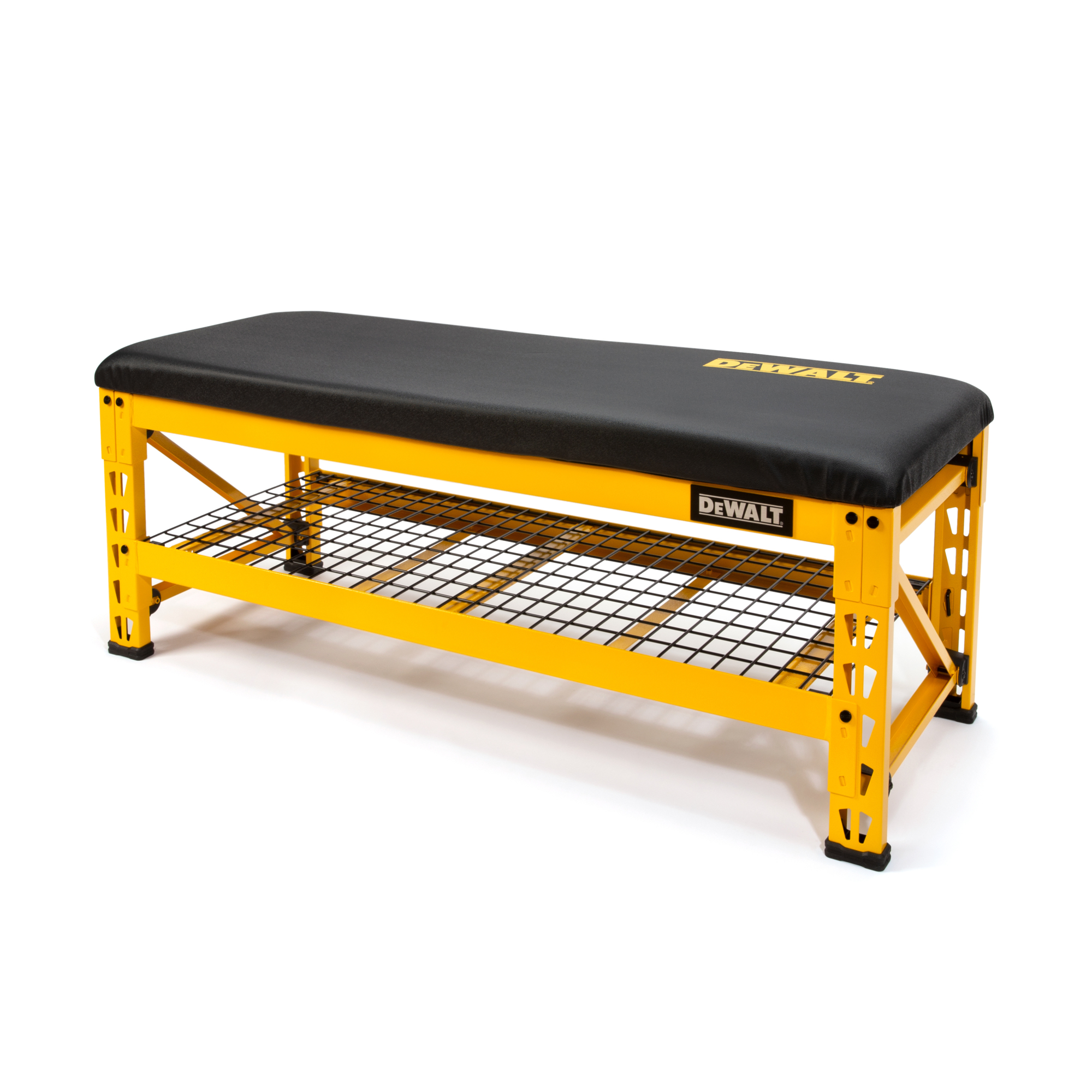 DeWalt Garage Bench with Wire Grid Storage Shelf — Heavy-Duty Steel, 1000-Lb. Capacity, Adjustable Shelf, Model# DXSTFB048